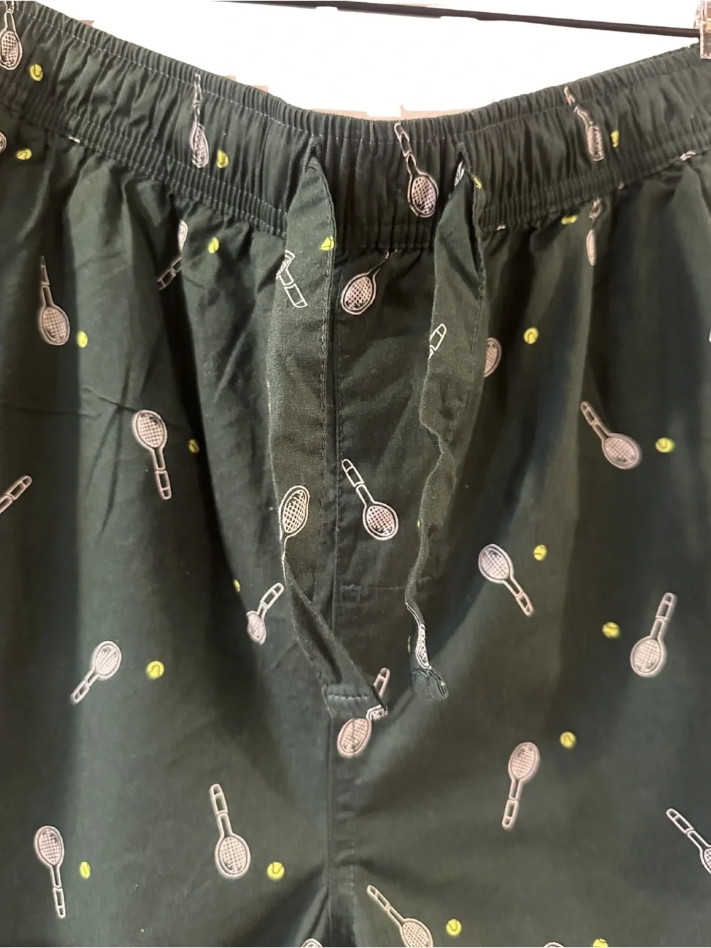 NWOT Old Navy Tennis Print Forest Green Pajama Shorts